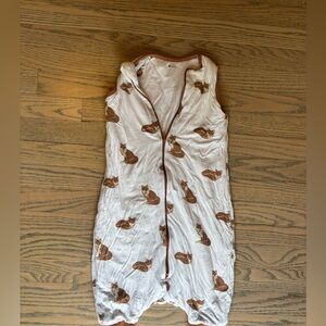 Kyte Baby Fox Print Sleeveless Baby Sleep Sack with legs